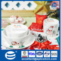 Presente de Natal para crianças decoração de porcelana de santa conjunto de jantar